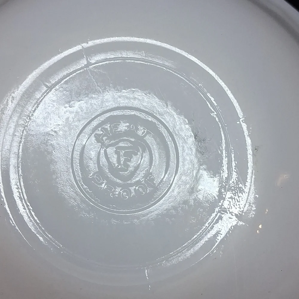 Vintage Federal milk glass translucent‎ 11